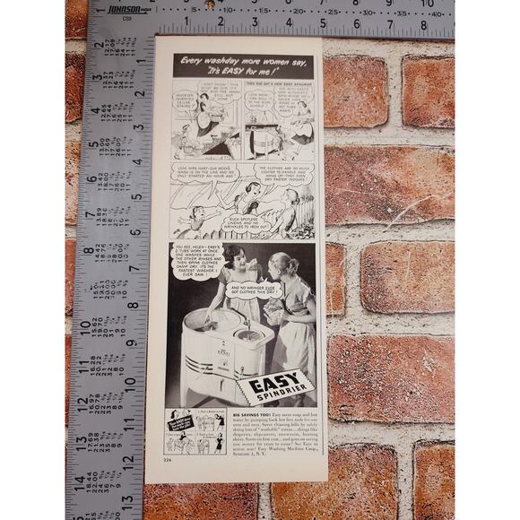 1950 Easy Spindrier Laundry Washday Easier Now for Housewives Vtg Print Ad - Picture 4 of 7